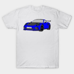 Porsche GT3 RS car selfmade blue T-Shirt